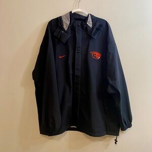 Nike Oregon State Team Issue Coach Championship Storm Rain Jacket Black Sz 3XL